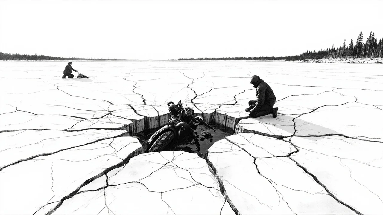 Finland Ice Safety Alert: 2cm Ice Collapses Under Motorcycle