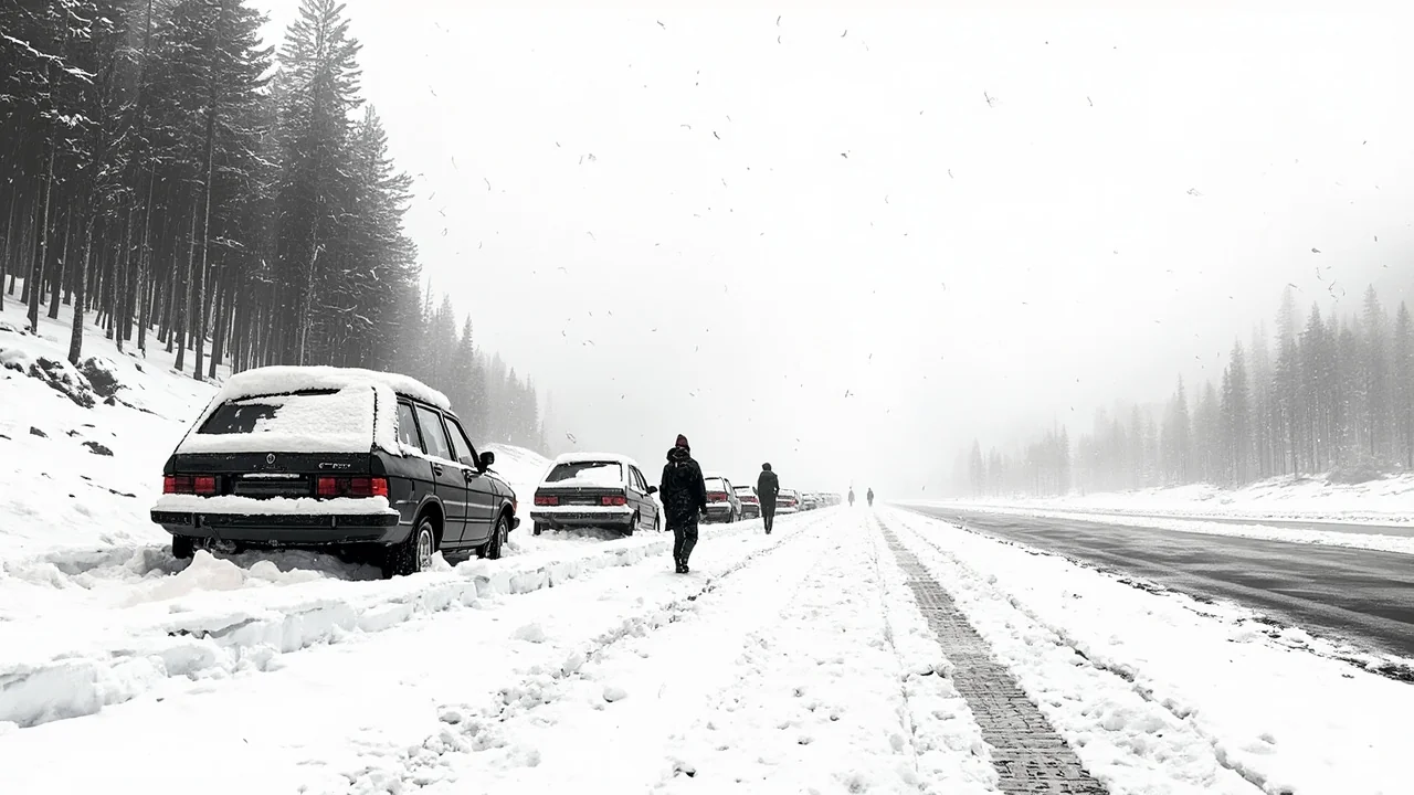 Norway Snowstorm Traps 42 Cars for 10 Hours