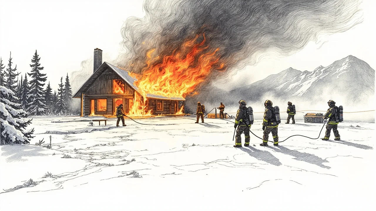 Norway Cabin Fire Sparks 100-Meter Safety Zone