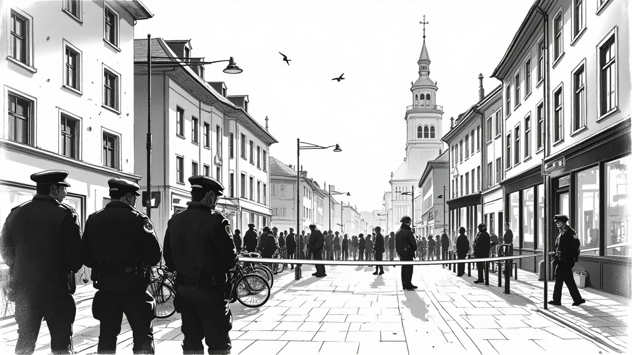 Heavy Police Presence Locks Down Central Odense
