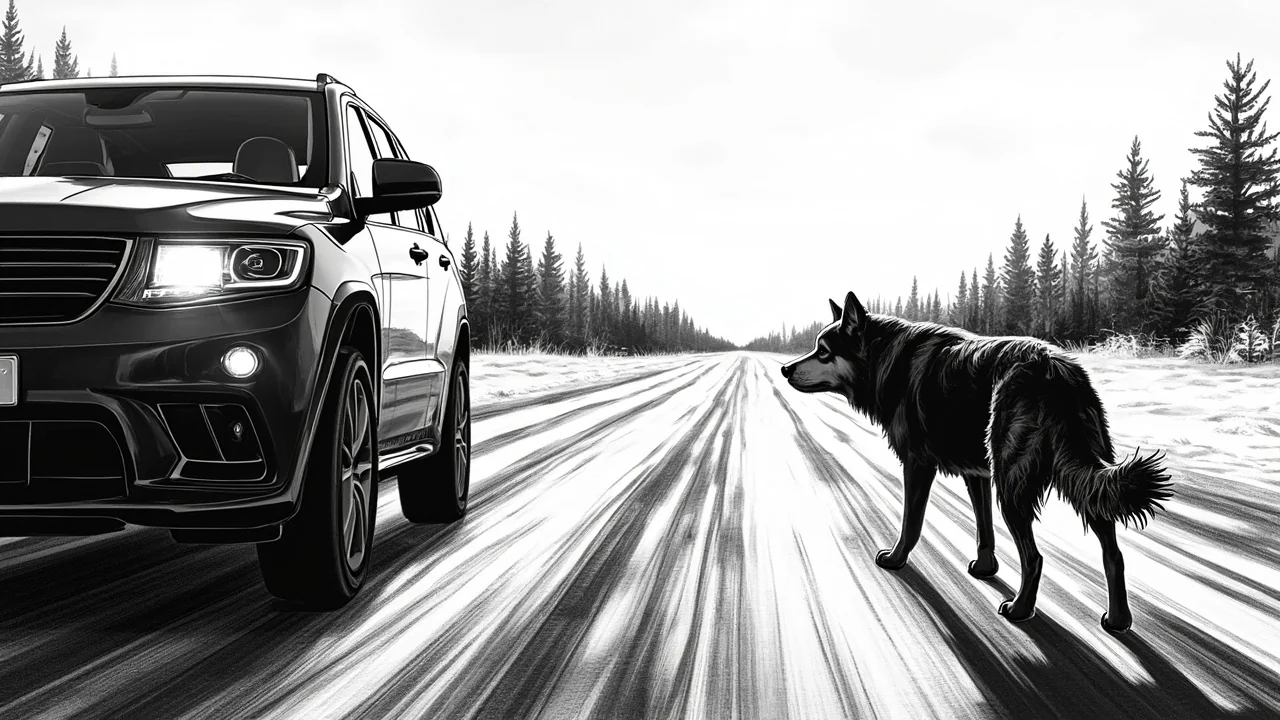 Finland Highway Dog Drama: 1 Close Call