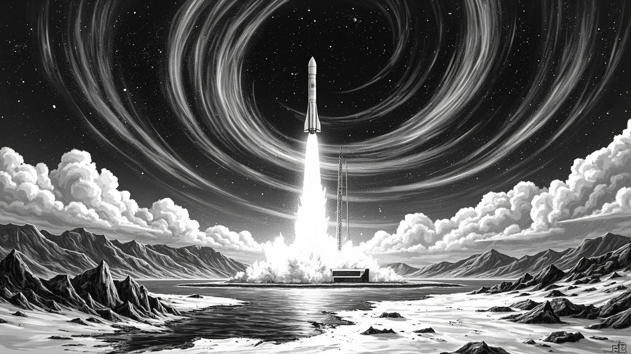 Rocket Test Conducted at Andøya Spaceport Under Northern Lights