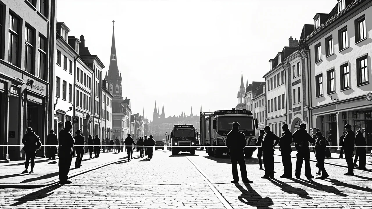 Police Block Off Central Aarhus Street