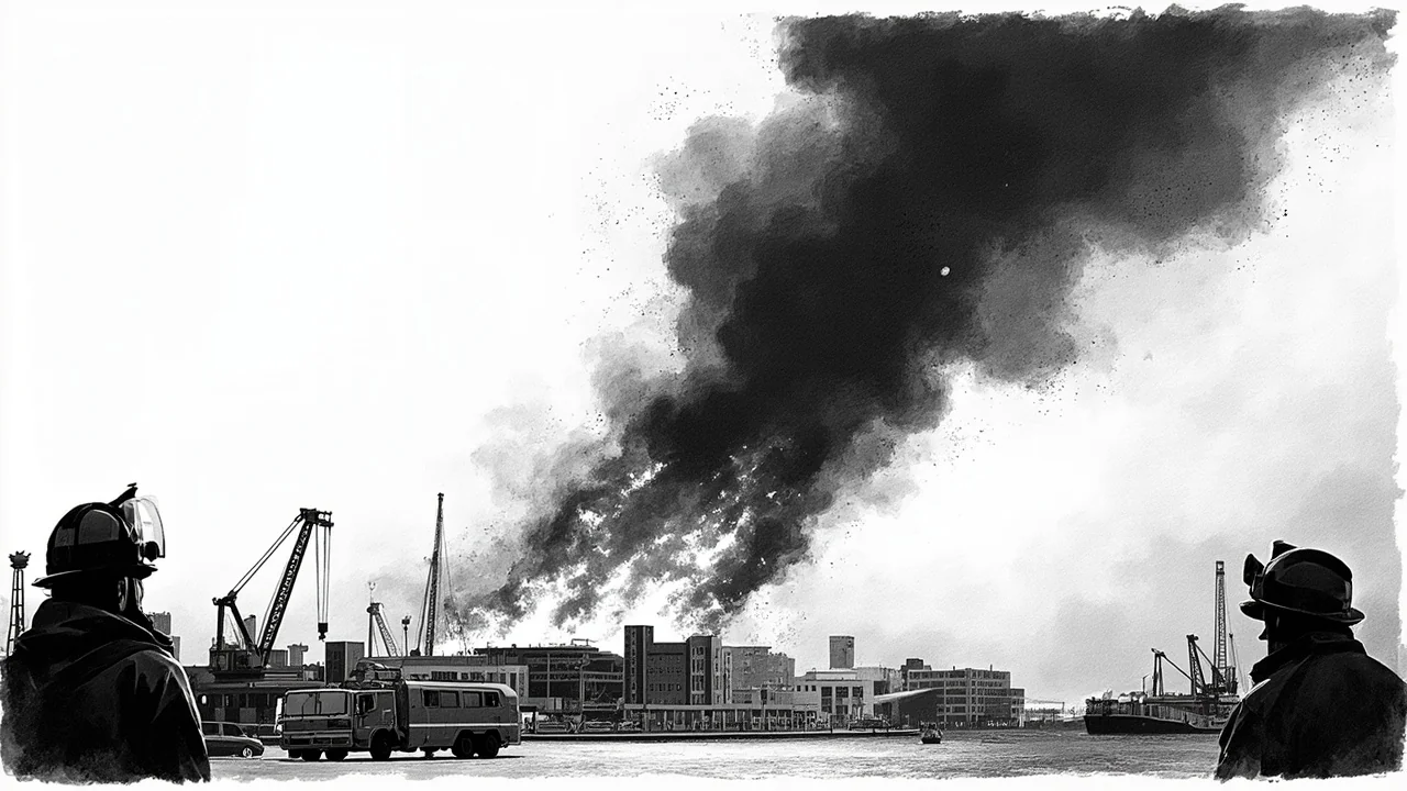 Large Fire Breaks Out in Copenhagen's Nordhavn District