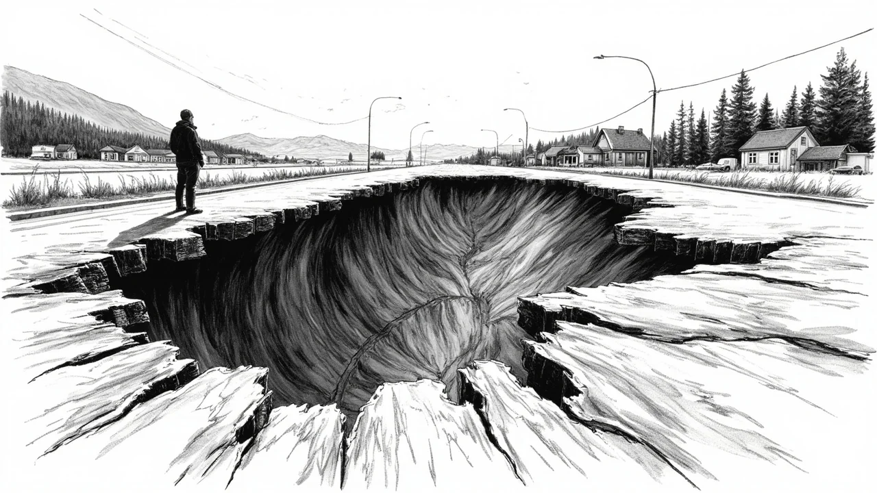 Sinkhole Opens Under Road in Saginaw Township, Disrupts Traffic