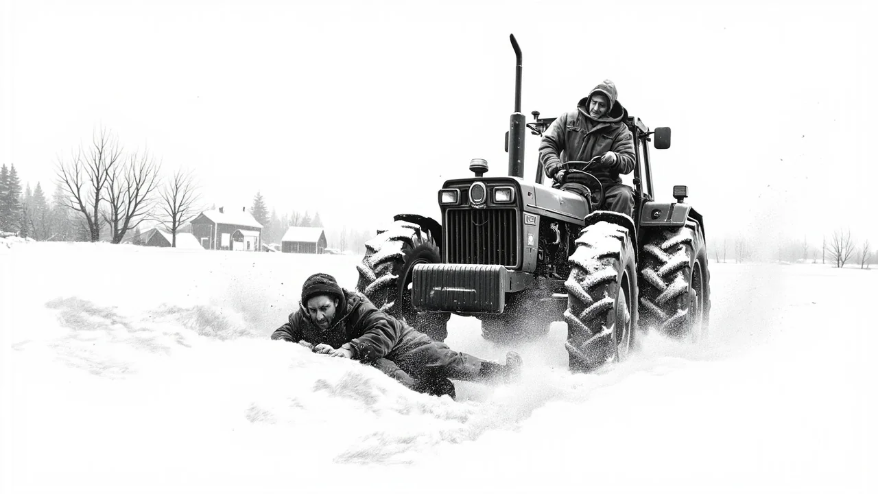 Sweden Tractor Rescue: Farmer Saves Man in Snow