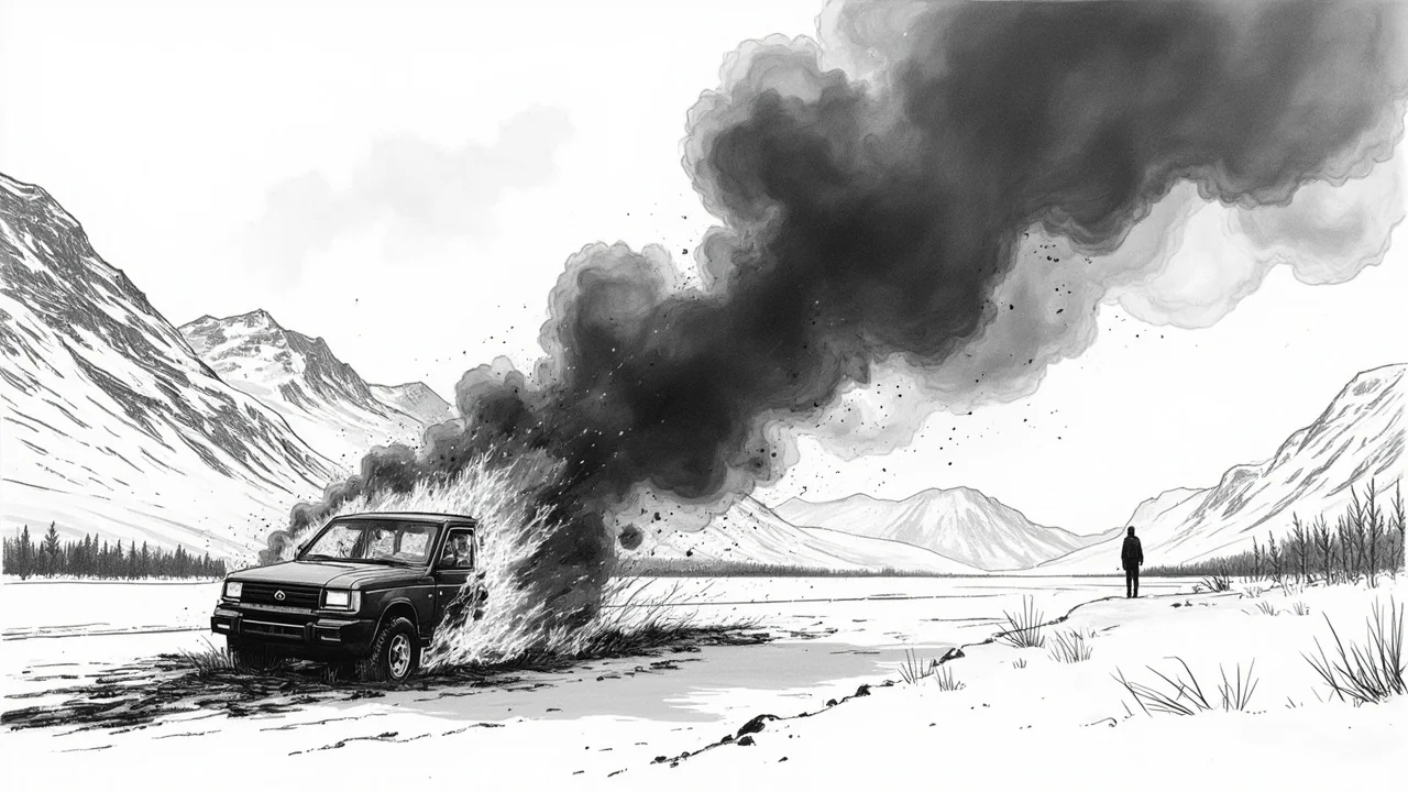 Car Fire Spreads in Remote Arctic Municipality of Loppa