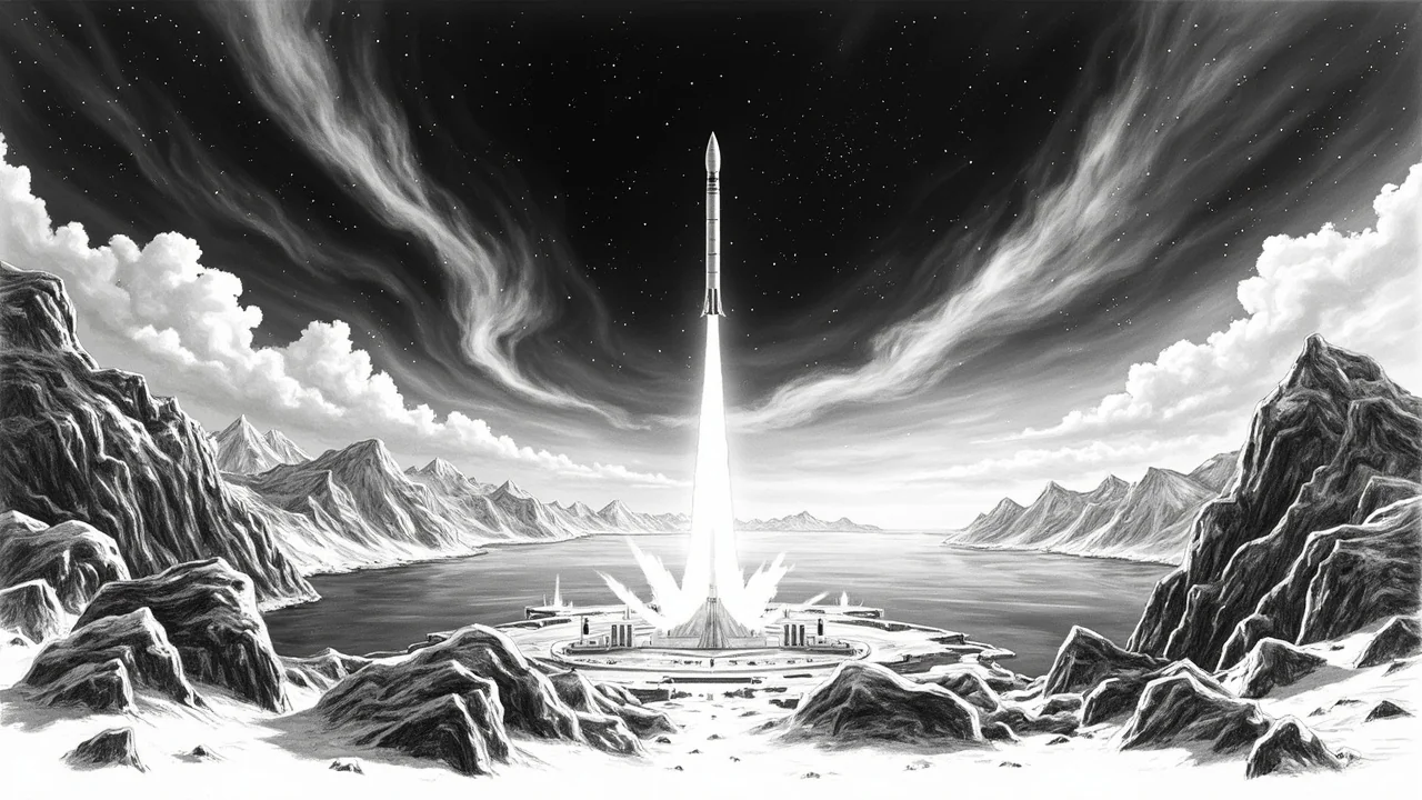 Rocket Launch Lights Up Andøya Sky During Northern Lights Display