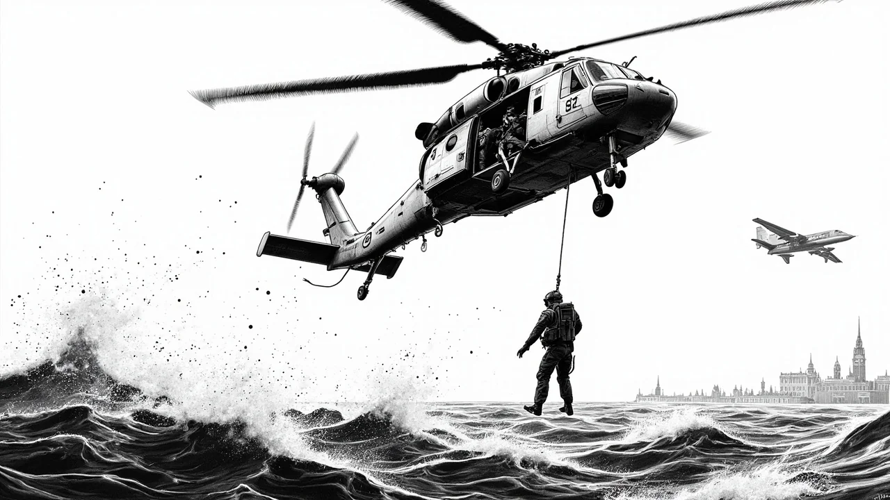 Swedish Sea Hawk Helicopter Rescues US Pilot in Baltic Sea Incident