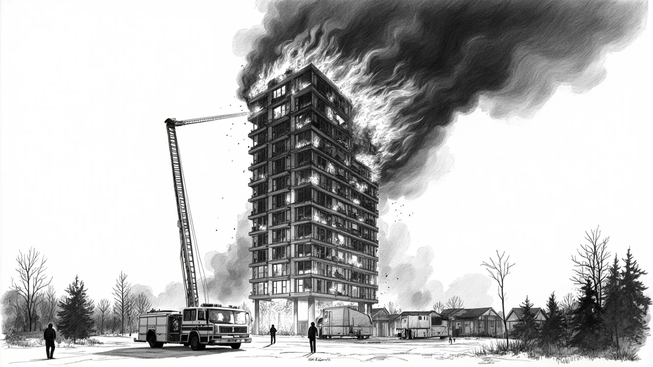 Major Fire Spreads Through Solna High-Rise, Residents Evacuated