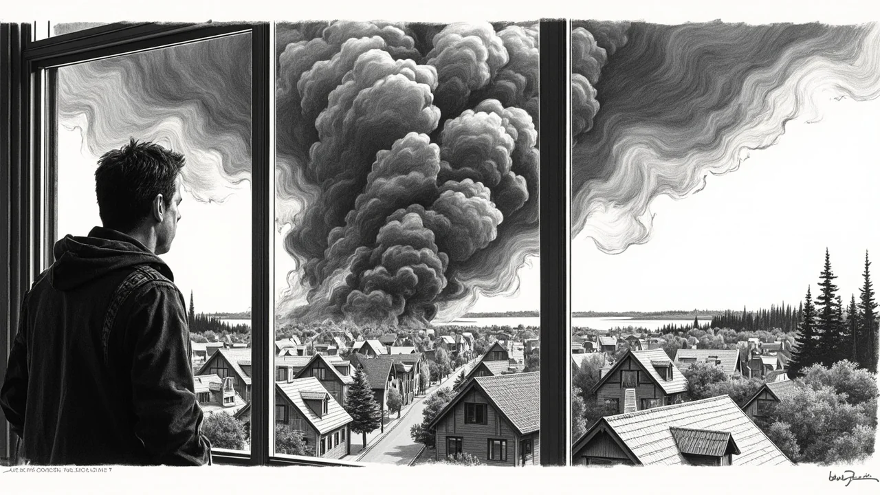 Fire in Oulu Forces Residents to Stay Indoors Thick Smoke