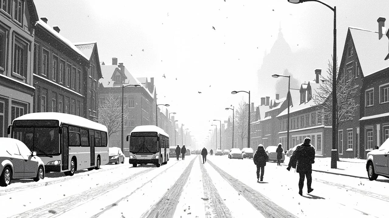 Denmark's 15cm Snowfall Hits Traffic