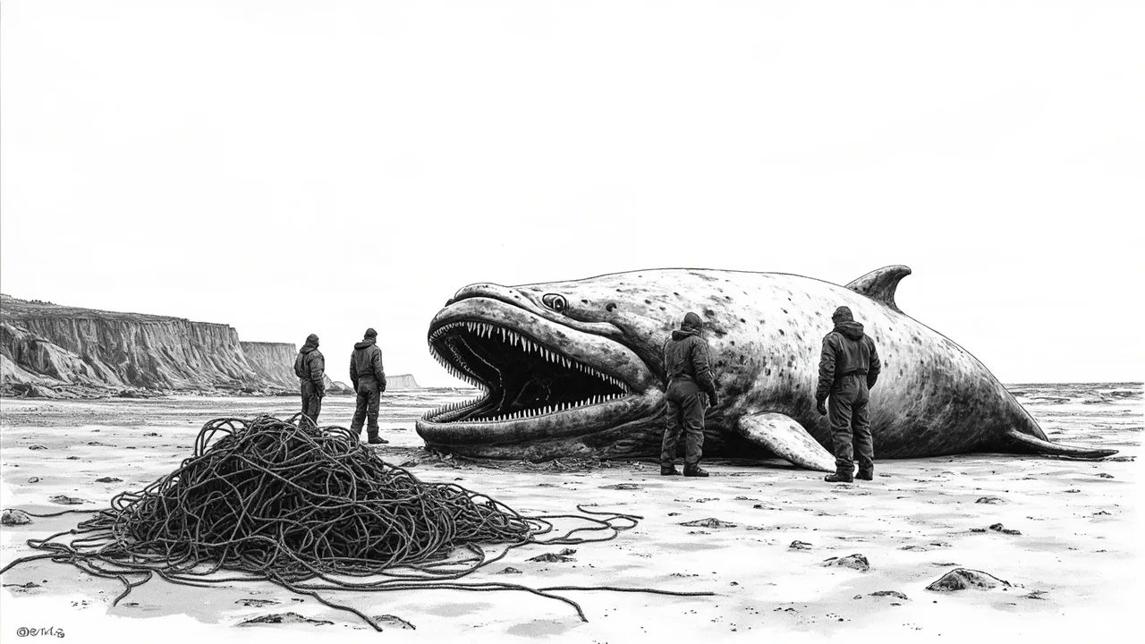 Denmark Sperm Whale Autopsy: 12kg Net Killed Largest Predator