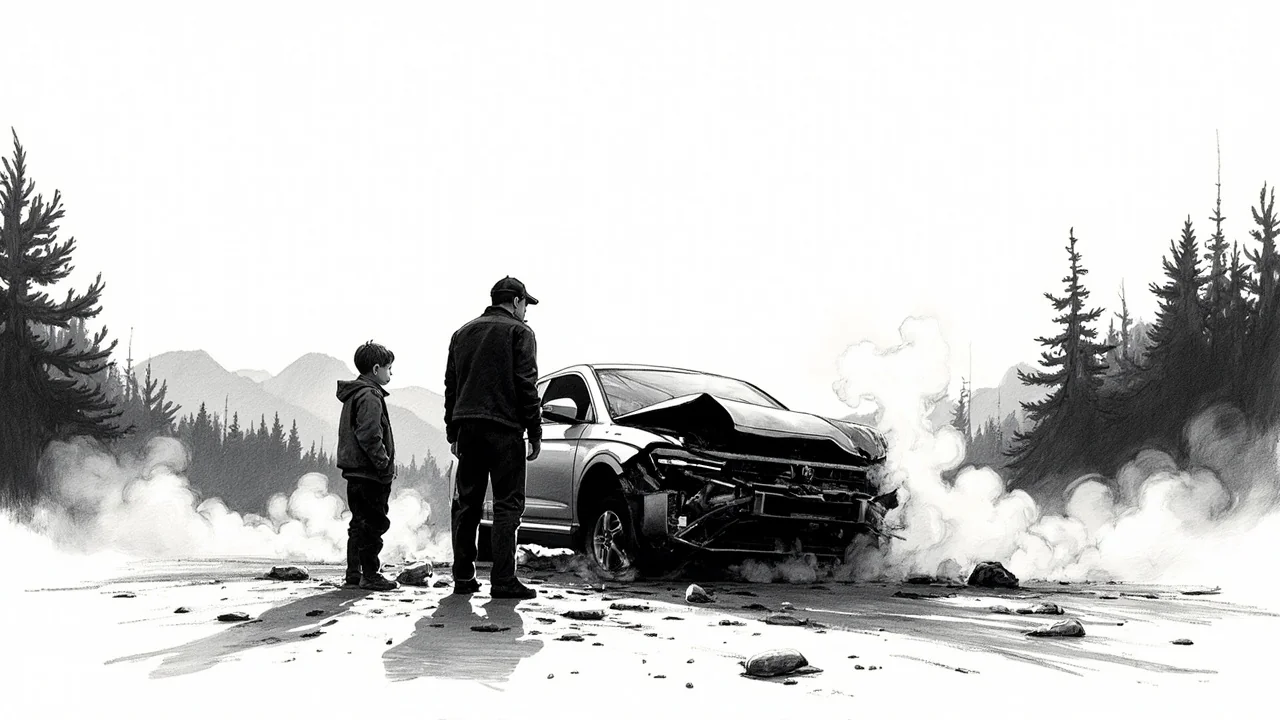 Norway Child Driver (10) Crashes With Father Present