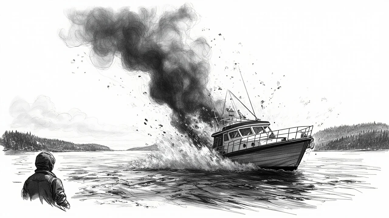 Leisure Boat Fire and Sinking Injures One in Haugesund