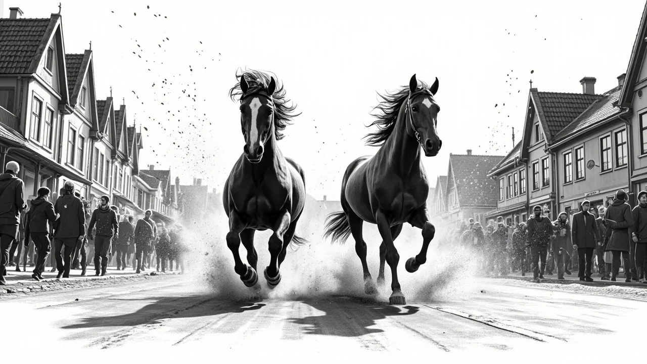 Norway Horse Escape: 2 Animals Halt Moss Traffic