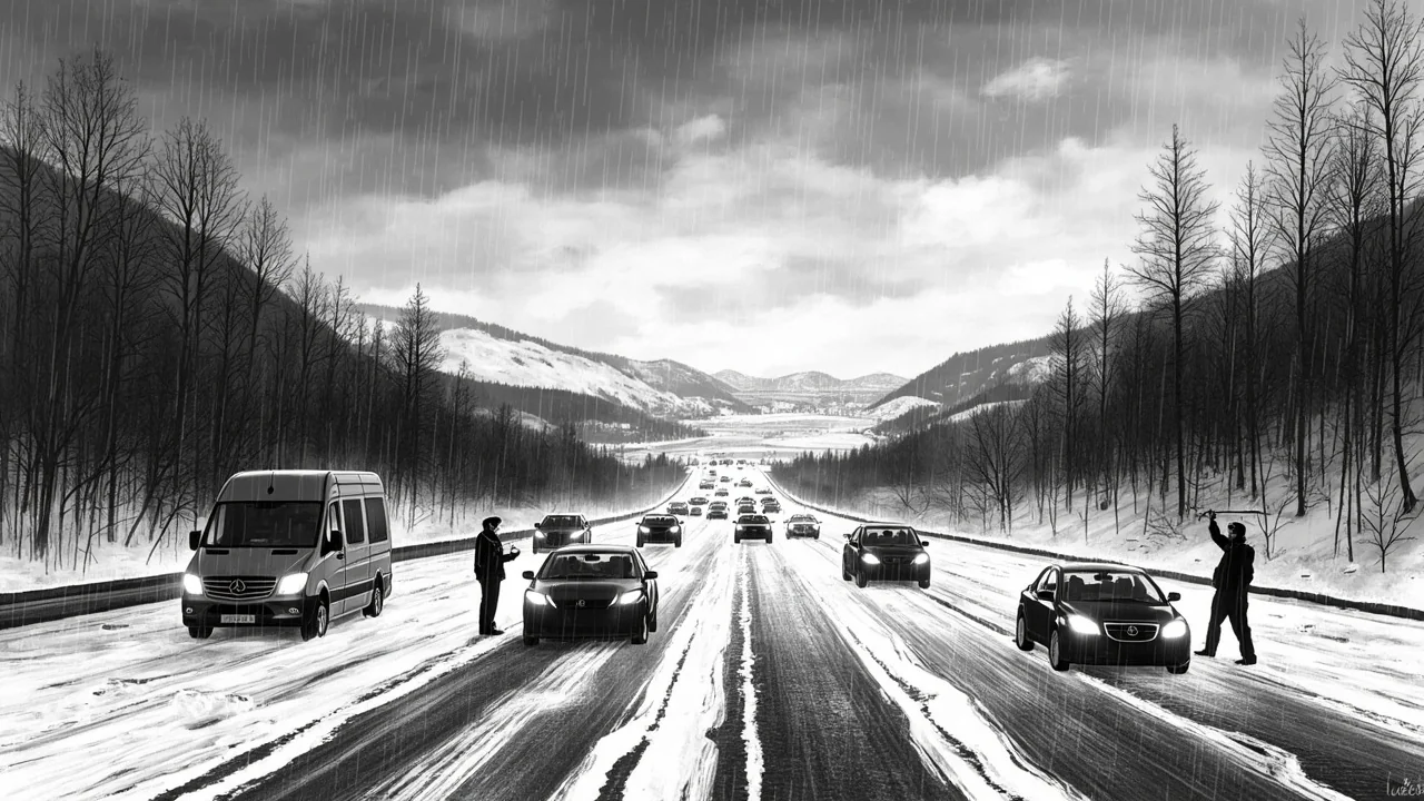 Freezing Rain Causes Chaos on E6 Near Oslo