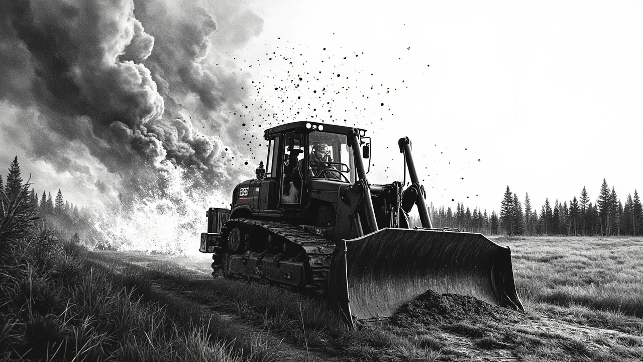 Norway Firefighter Used Bulldozer to Battle Blaze