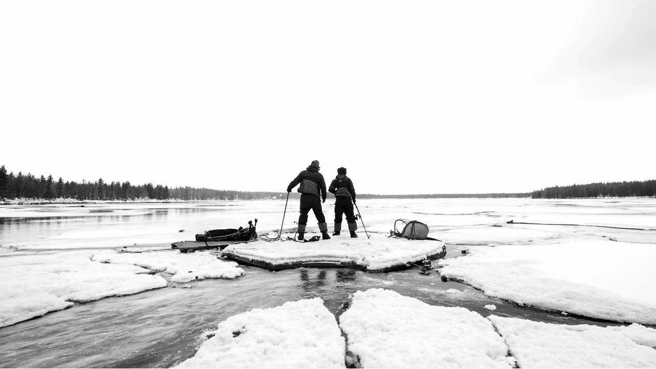 Ice Floe Breaks Under Anglers, Equipment Lost in River