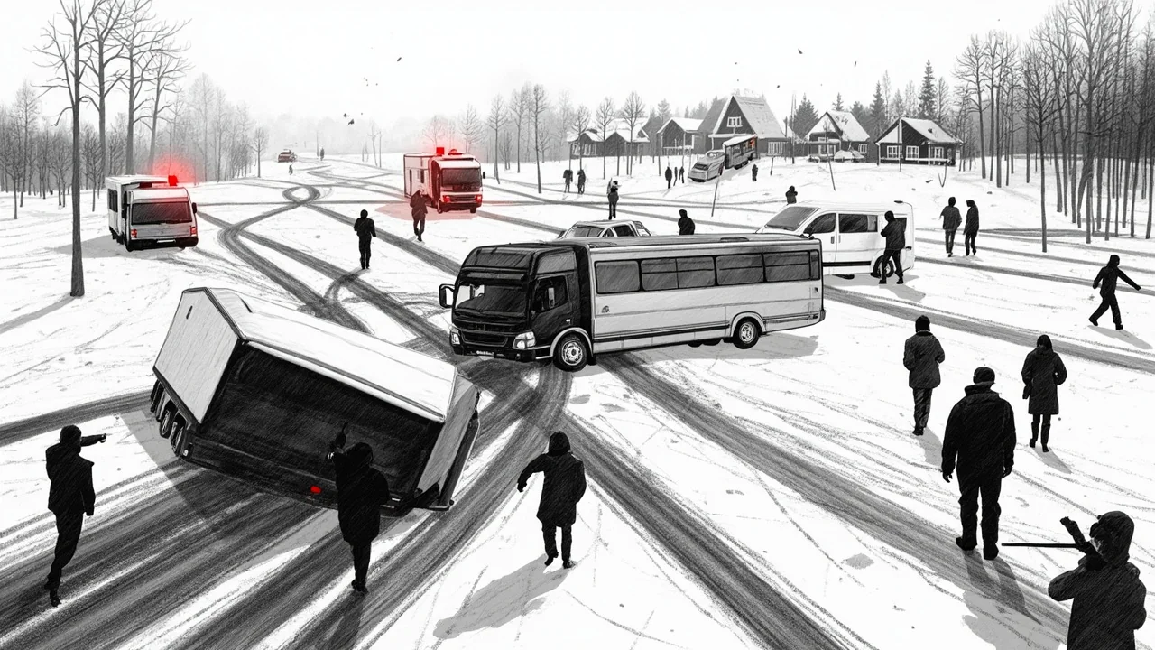 Denmark Winter Chaos: 3 Crashes, Major Roads Blocked