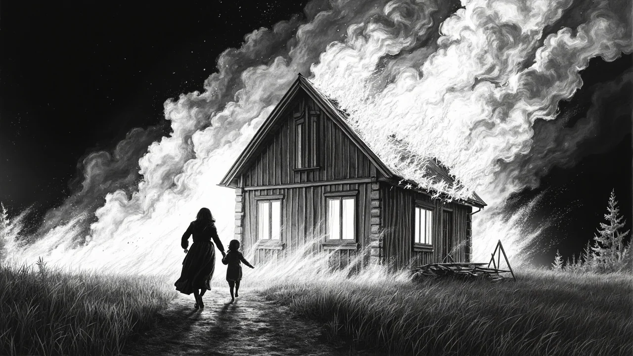 Gunilla Persson and Daughter Flee Overnight Fire in Högsjö