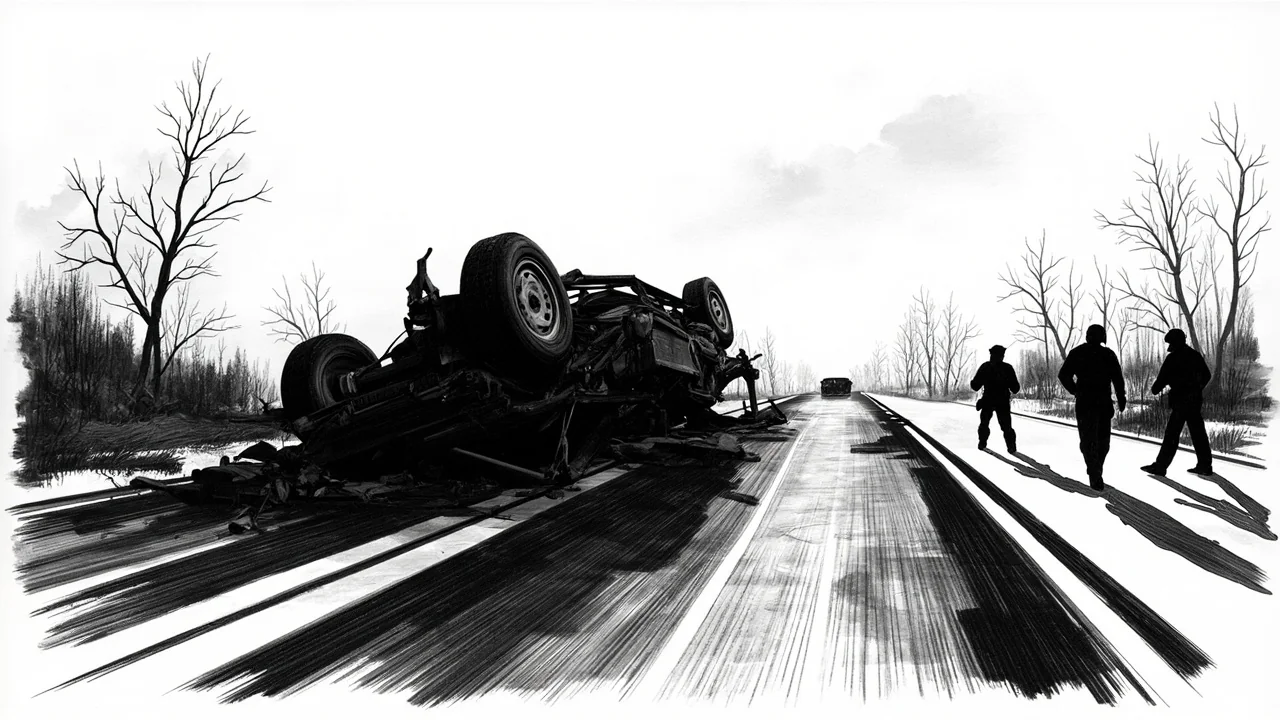 Finland Crash: Car Flips on Lappeenranta Ramp