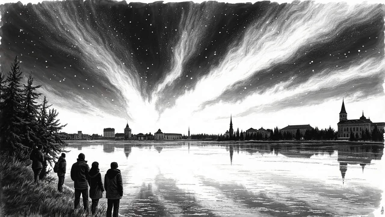 Northern Lights Illuminate Helsinki Sky in Rare Display