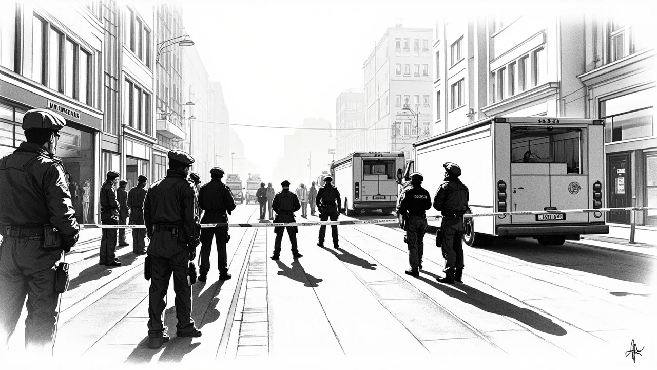 Police Operation Blocks Central Aarhus Road