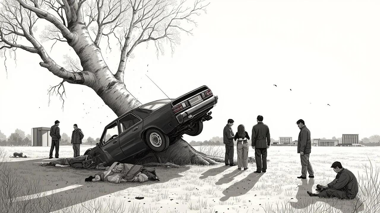 Five Hospitalized After Car Crashes Into Tree Near Skara