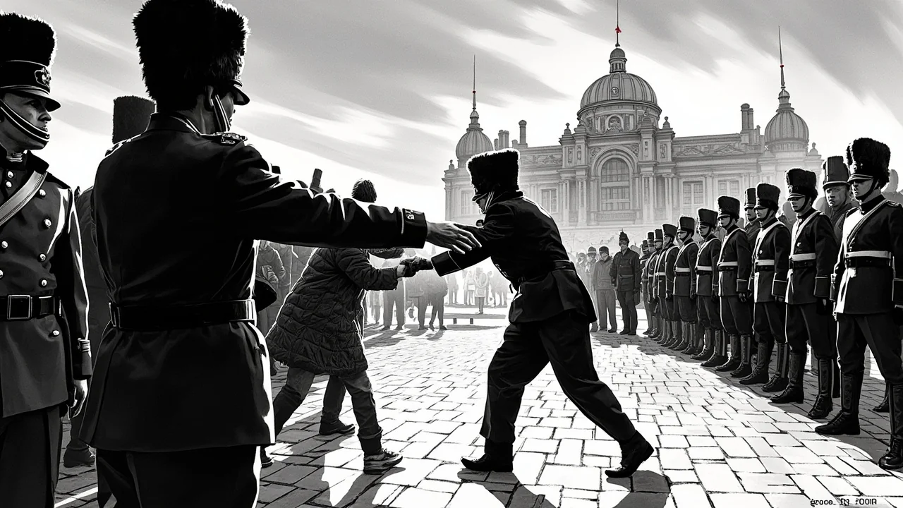 Illustration for Danish Royal Guard Cleared After Pushing Climate Activist