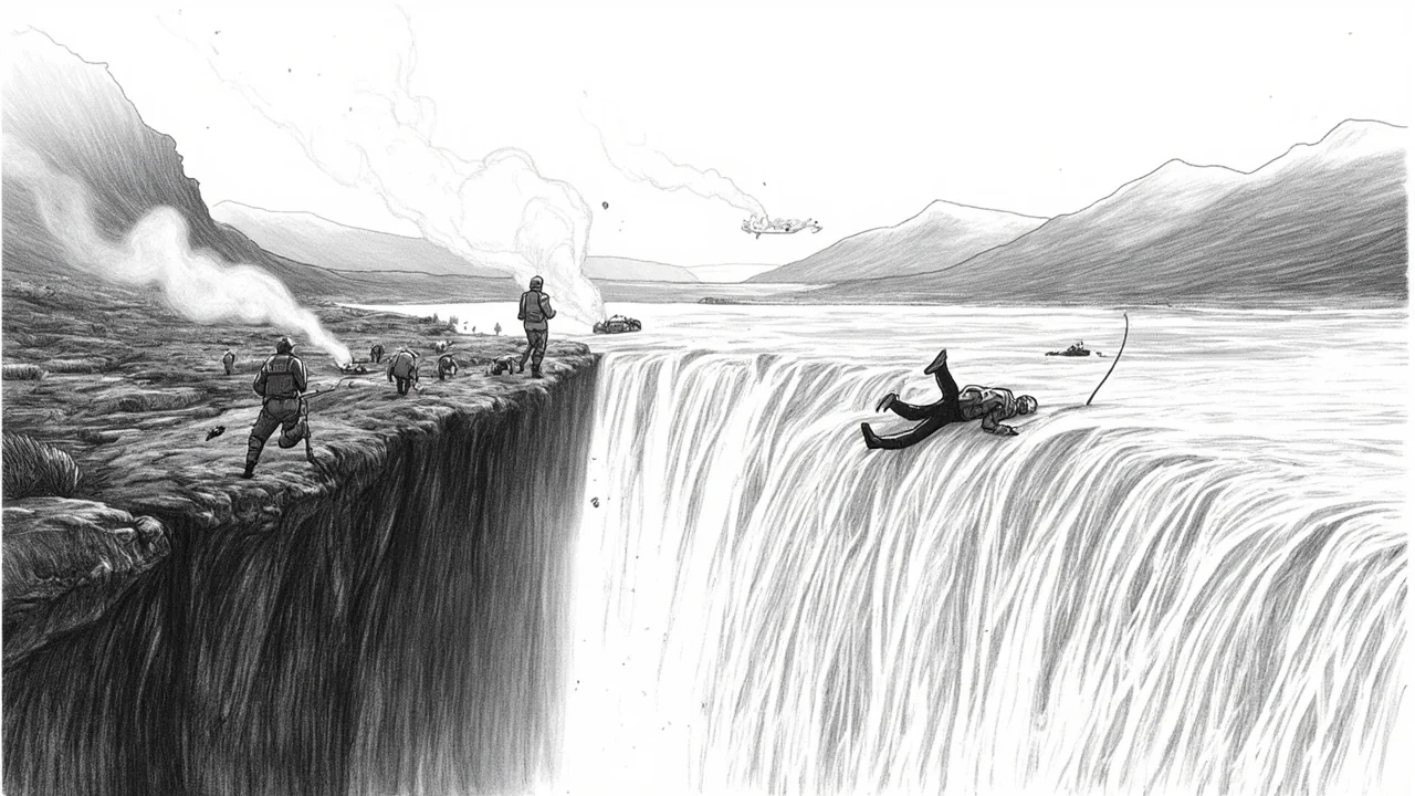 Man Falls 10 Meters Near Selvallavatn Waterfall