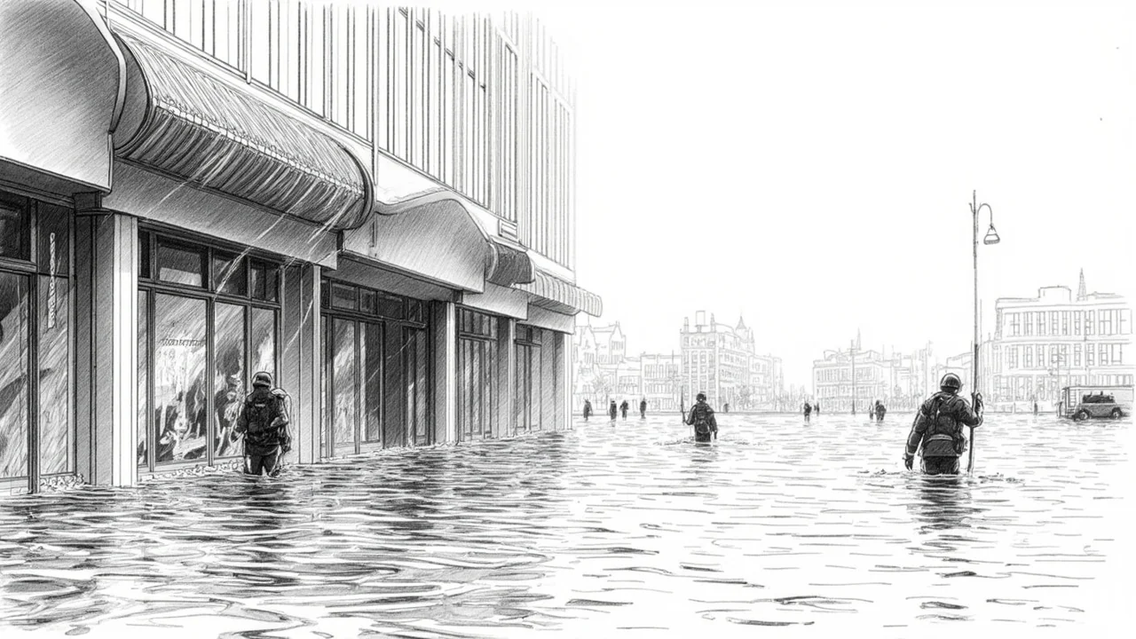 Water Leak Floods Nordstan Mall in Gothenburg