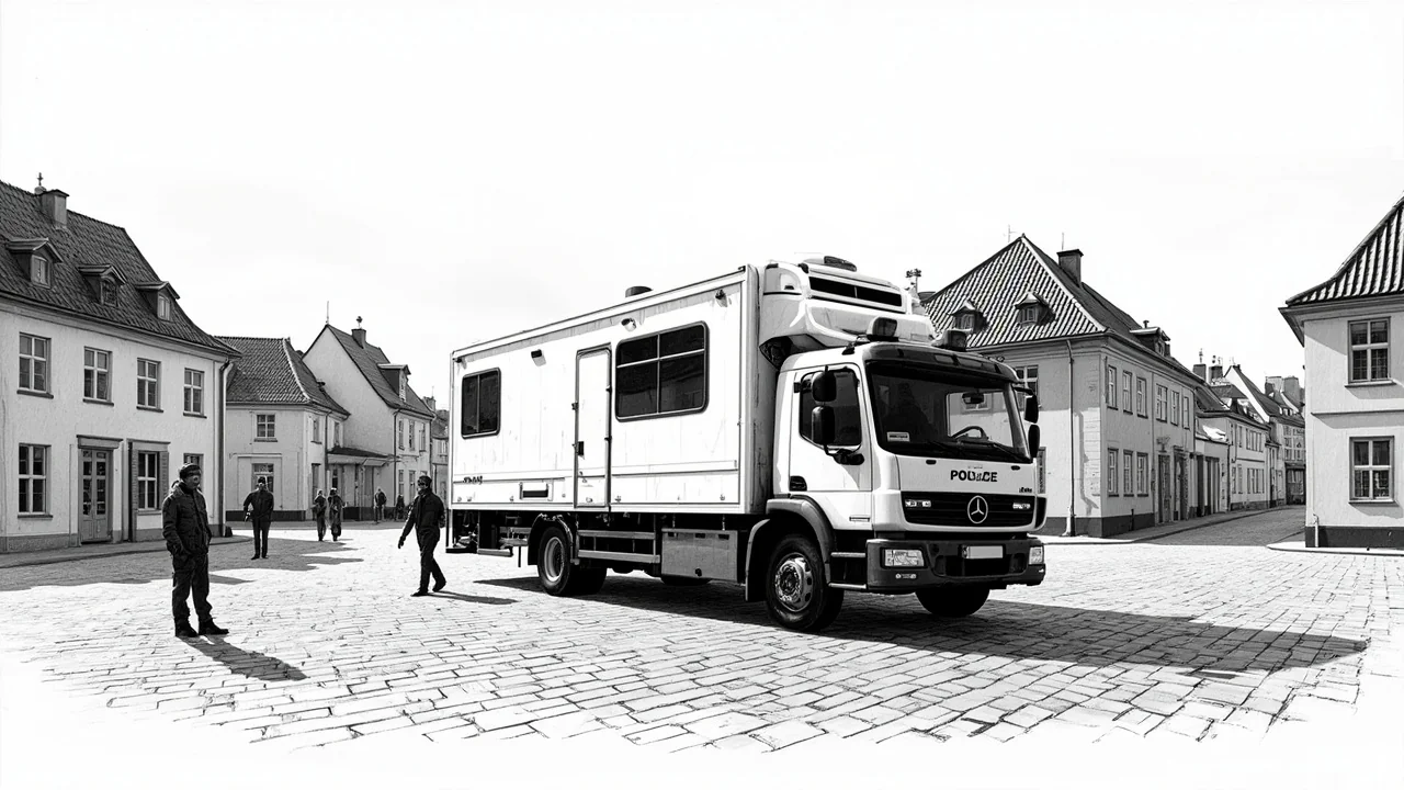 Mobile Police Station in Rødding After Vandalism Cases