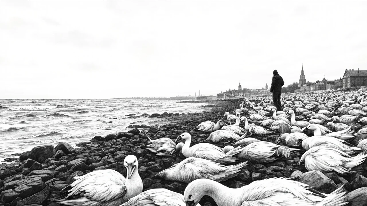 Illustration for Mass Bird Deaths Hit Sweden's Coast as Avian Flu Spreads